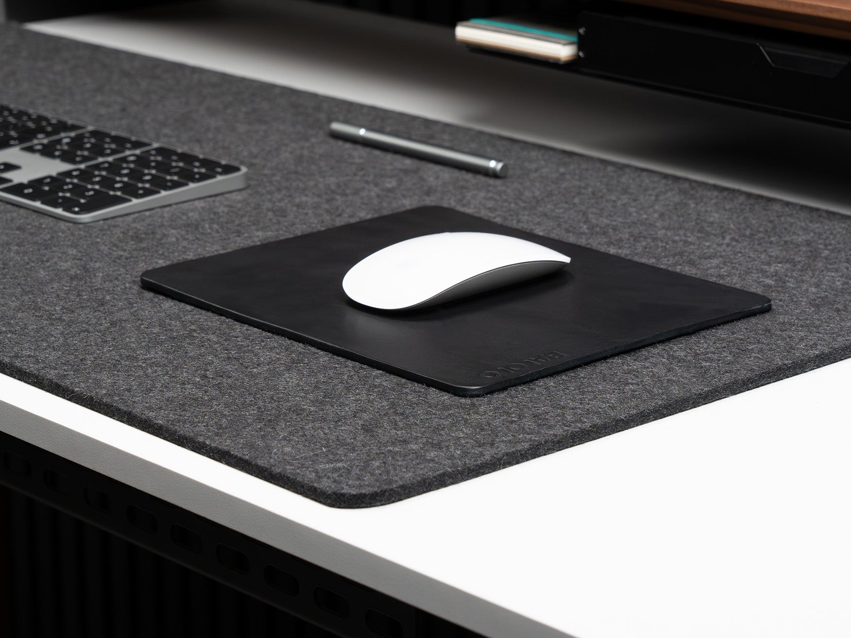 BALOLO, Mousepad, Mouse Pad, Leather Mouse Pad, Mouse Pad Leather, desk organizer, Mouse Pad for Laser Mice, organized workspace, ergonomic workspace, desk setup, work from home setup, monitor stand, monitor riser, desk shelf, office